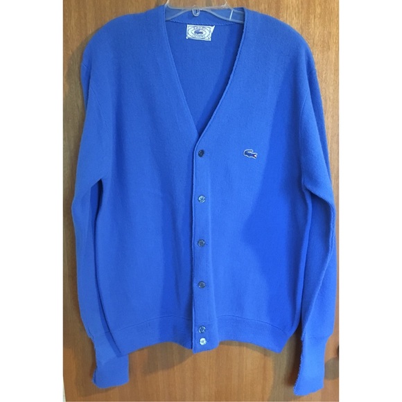 lacoste blue cardigan